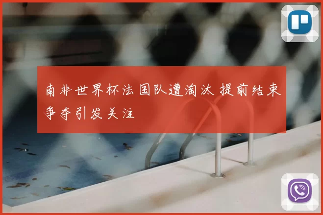南非世界杯法国队遭淘汰 提前结束争夺引发关注
